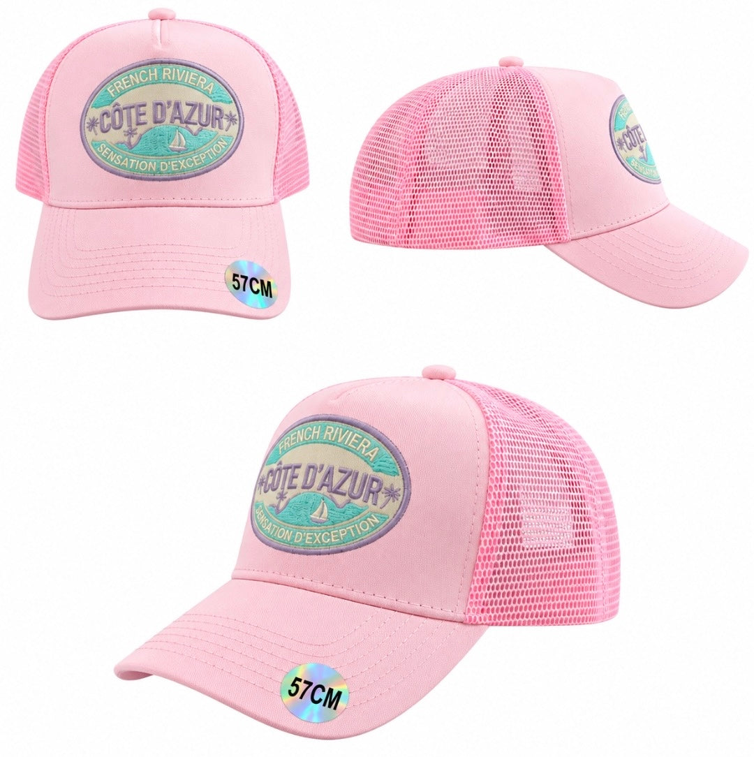Casquette Trucker Côte d’Azur – Rose