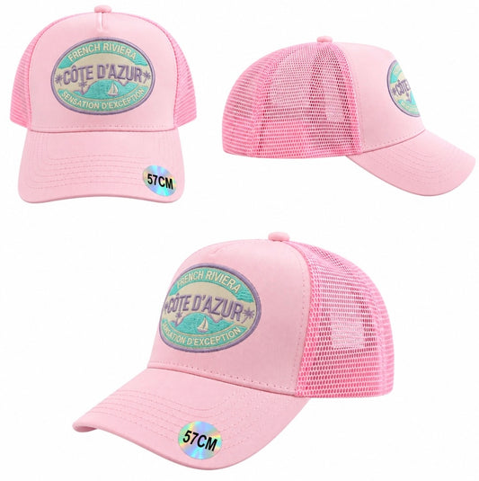 Casquette Trucker Côte d’Azur – Rose