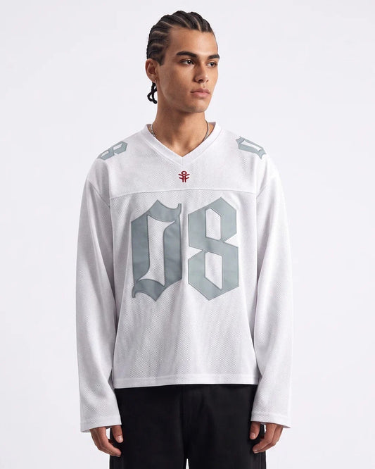 Maillot Jersey Manches Longues "08" – Blanc
