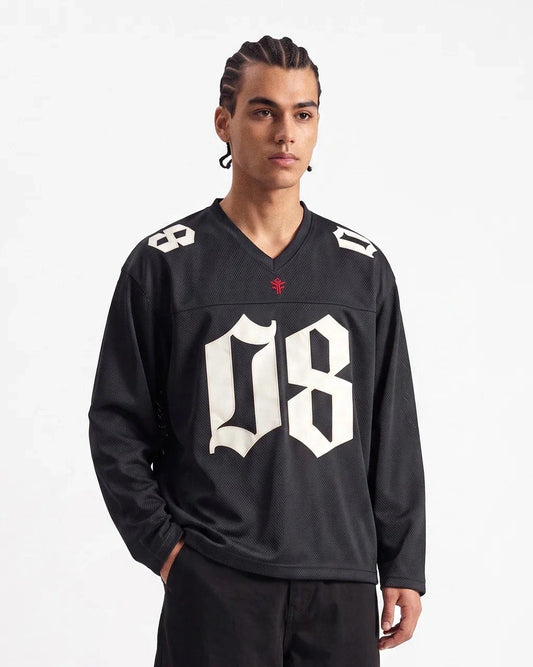 Maillot Jersey Manches Longues "08" – Noir