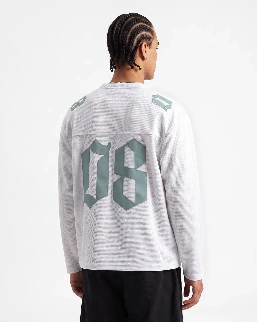 Maillot Jersey Manches Longues "08" – Blanc
