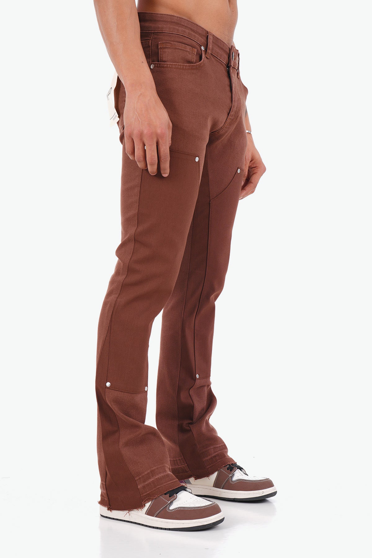 Jean Flare Marron Délavé