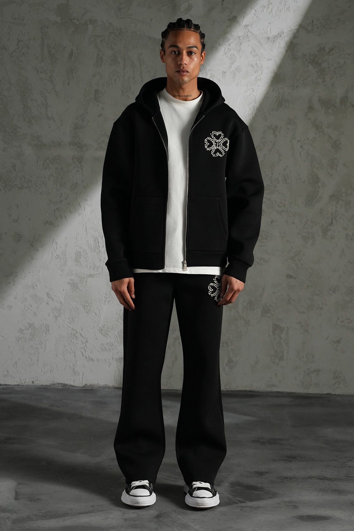 Ensemble à perles – Noir / Gris Anthracite