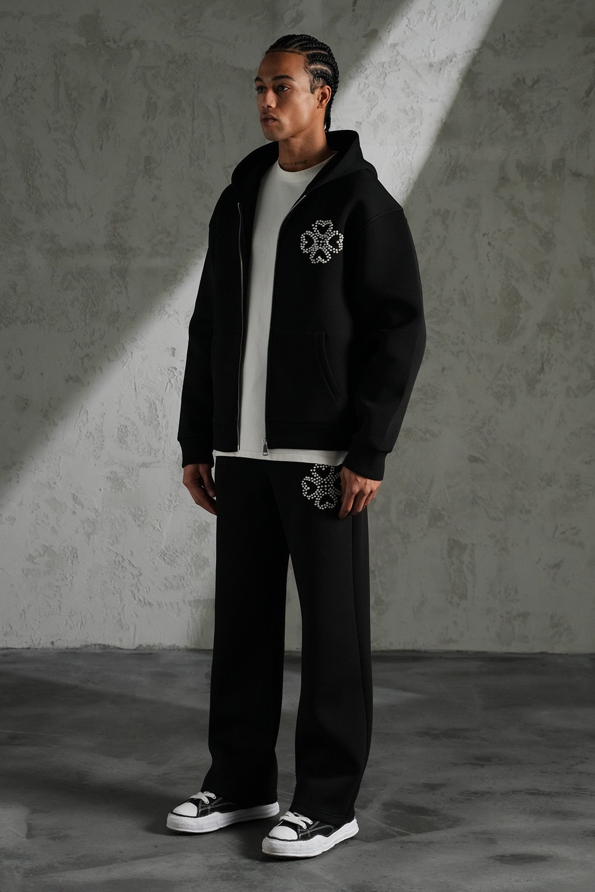 Ensemble à perles – Noir / Gris Anthracite