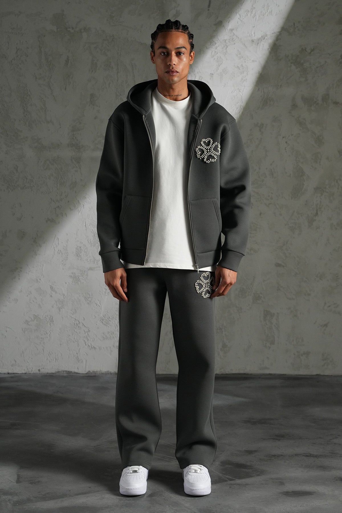 Ensemble à perles – Noir / Gris Anthracite