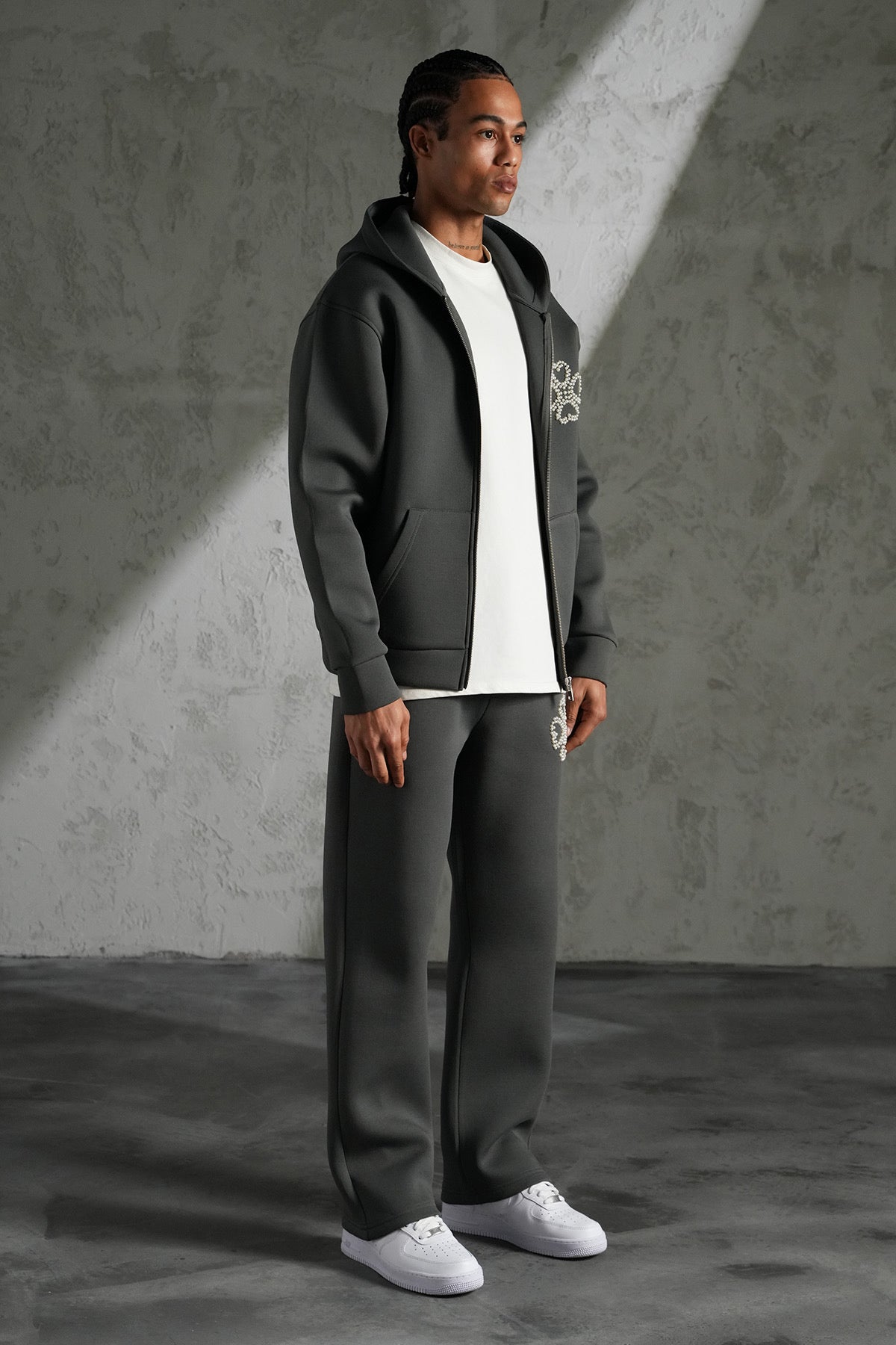 Ensemble à perles – Noir / Gris Anthracite