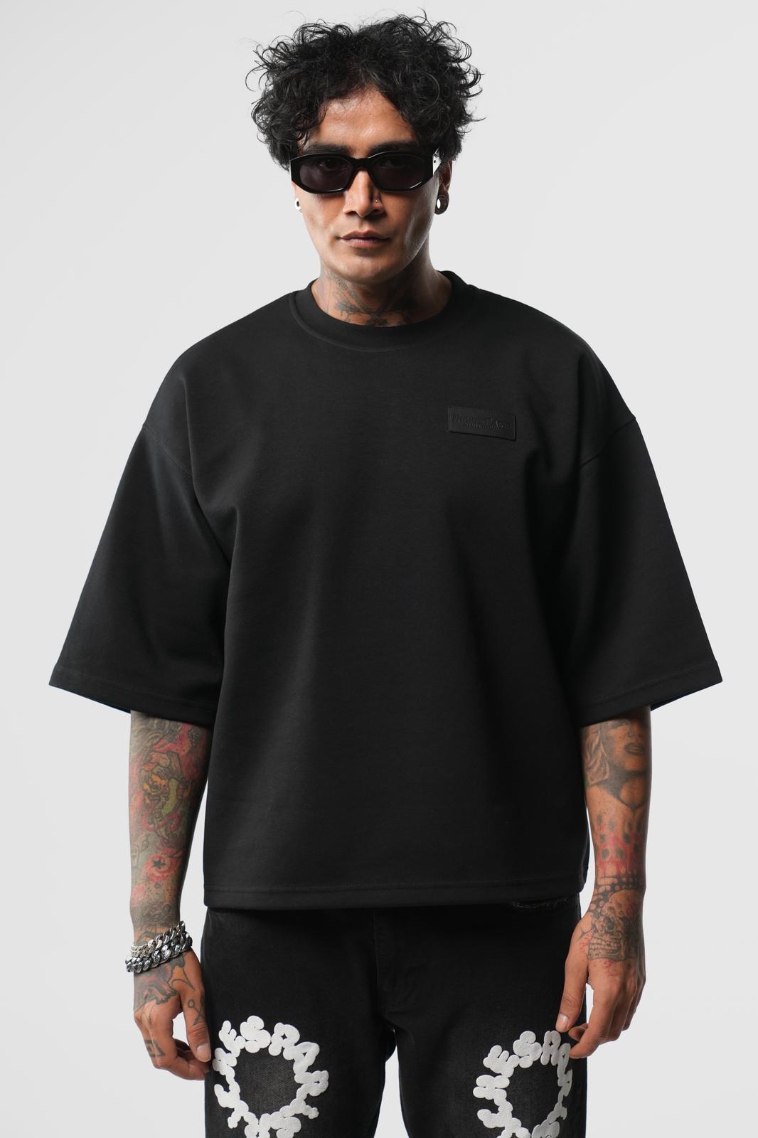 T-shirt oversize noir – Riches Paris QR Edition