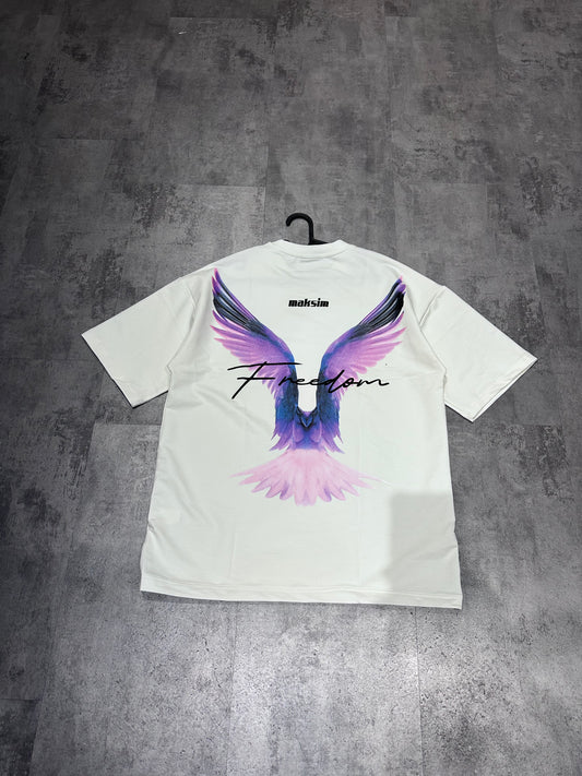 T-Shirt "Freedom" Blanc
