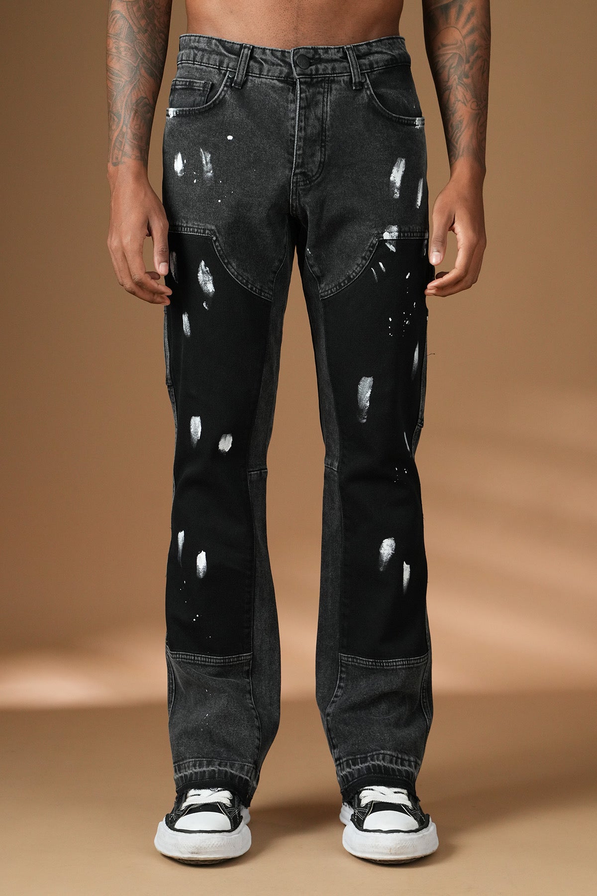 Jean flare denim noir IKAO