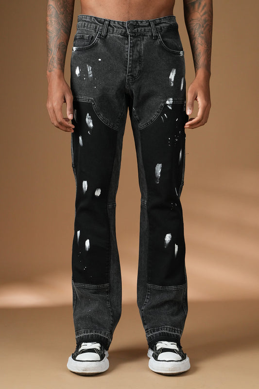 Jean flare denim noir IKAO