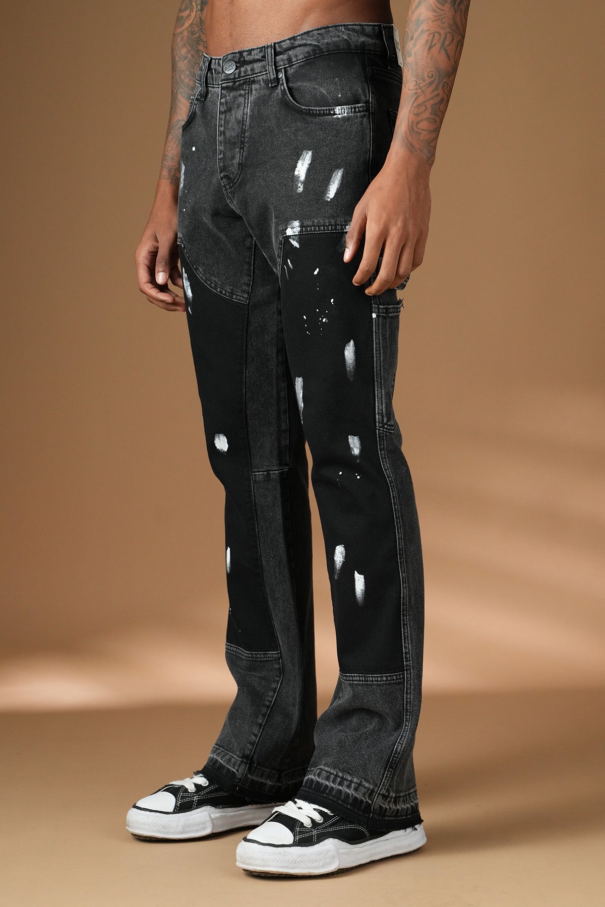 Jean flare denim noir IKAO