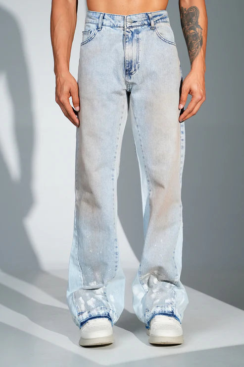 Jean Flare Délavé IKAO Bleu Clair