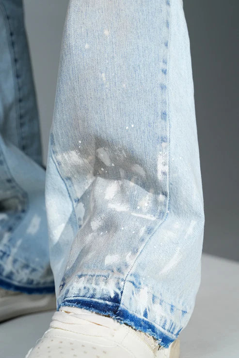 Jean Flare Délavé IKAO Bleu Clair