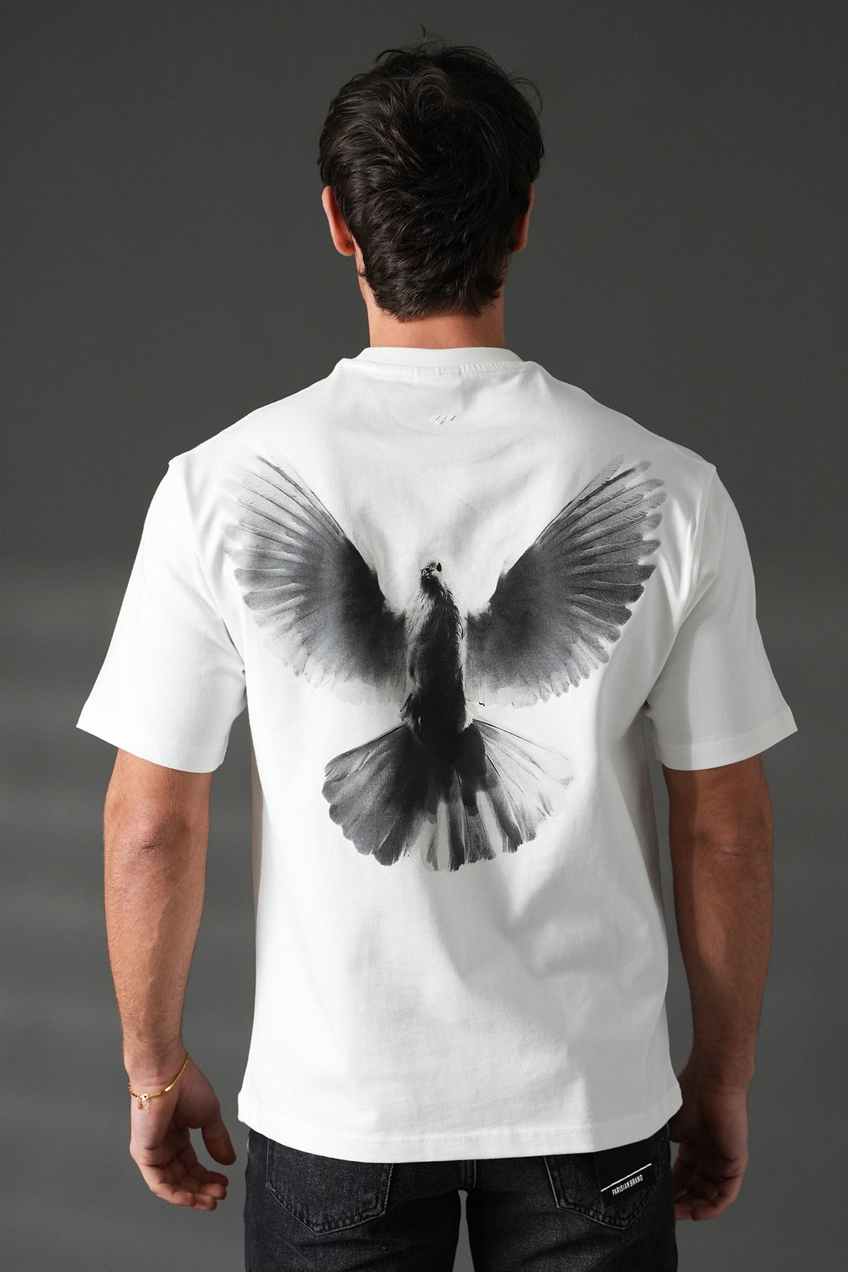 T-shirt avec imprimé colombe