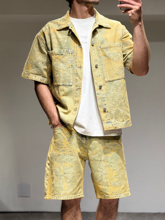 Ensemble Denim Délavé — Chemise & Short
