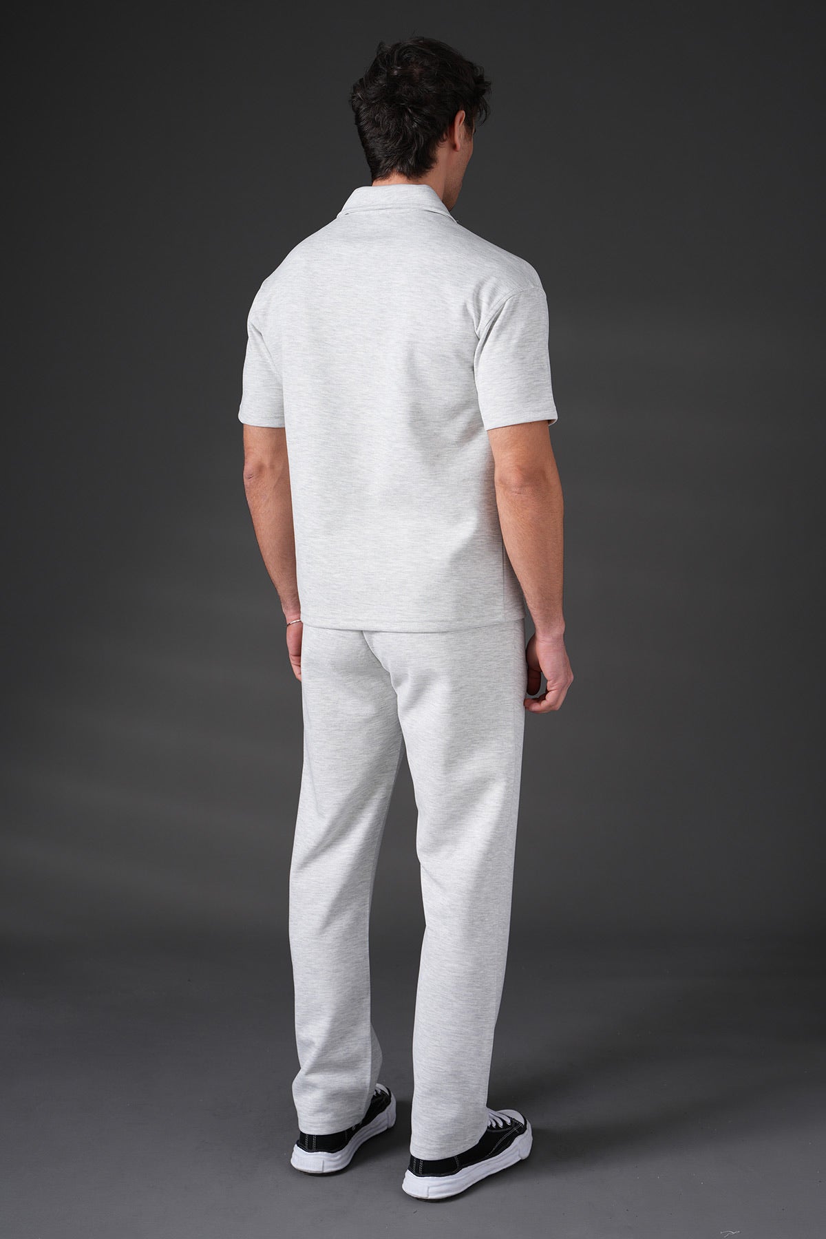 Ensemble Polo Zippé & Pantalon gris