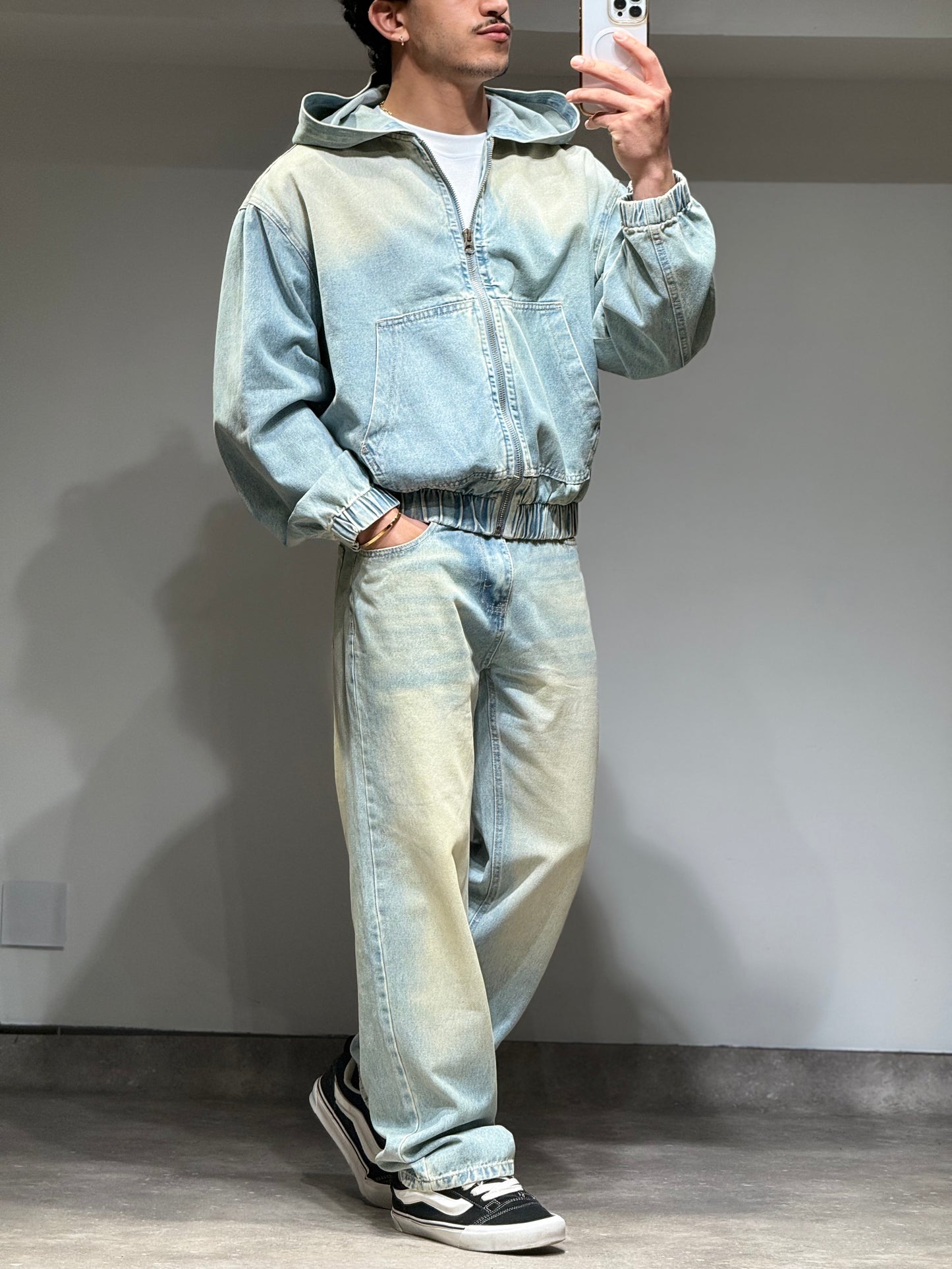 Ensemble Denim Premium – Veste à Capuche & Jean