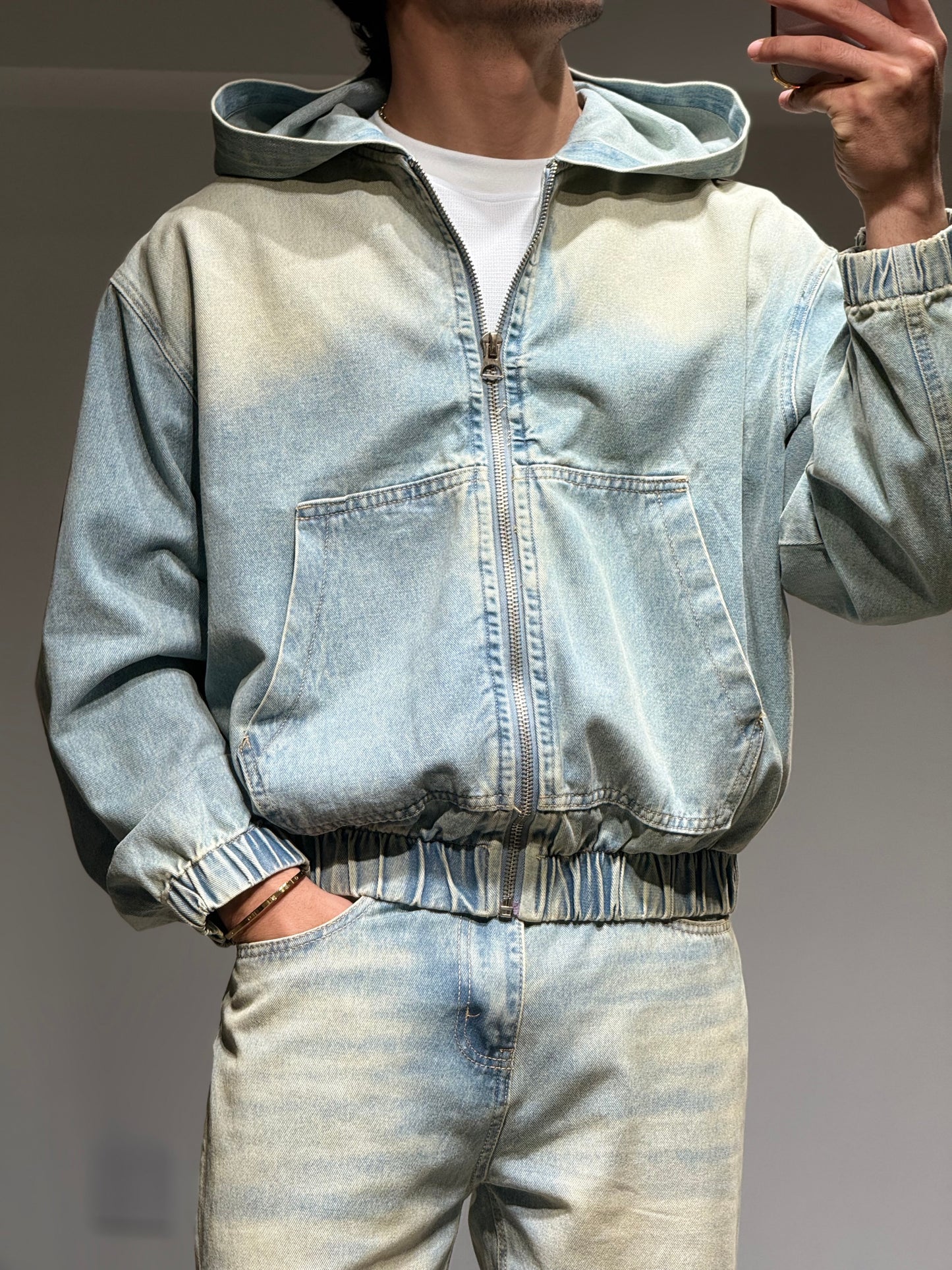 Ensemble Denim Premium – Veste à Capuche & Jean