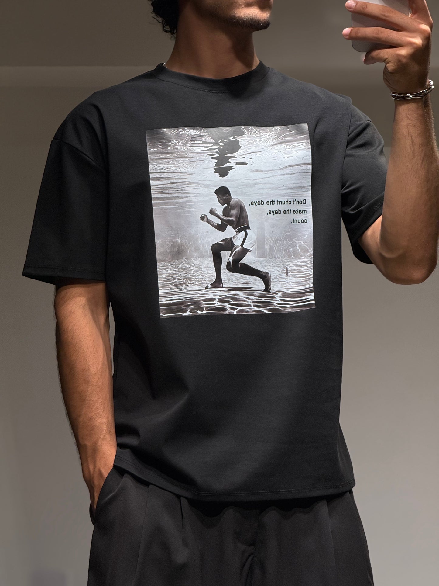 T-shirt Oversize – Boxing Underwater Noir