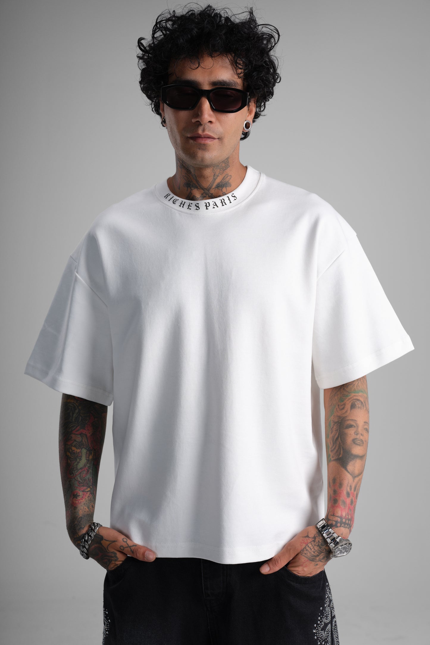 T-shirt oversize imprimé "Leonardo Richessimo" ange - blanc