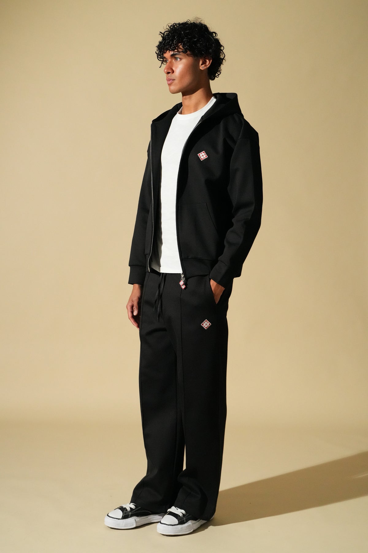 Ensemble Veste Zippée à Capuche + Pantalon – Noir