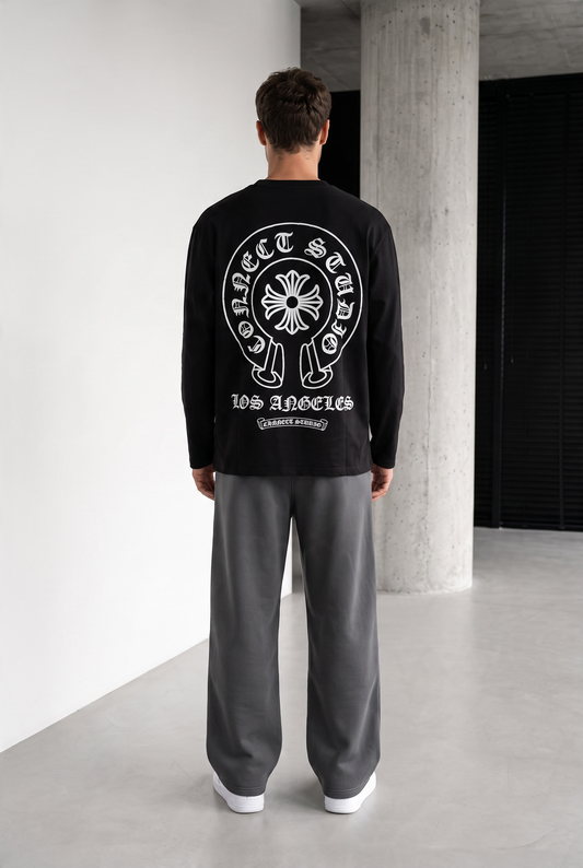 T-shirt Manches Longues “Connect Studio” – Noir