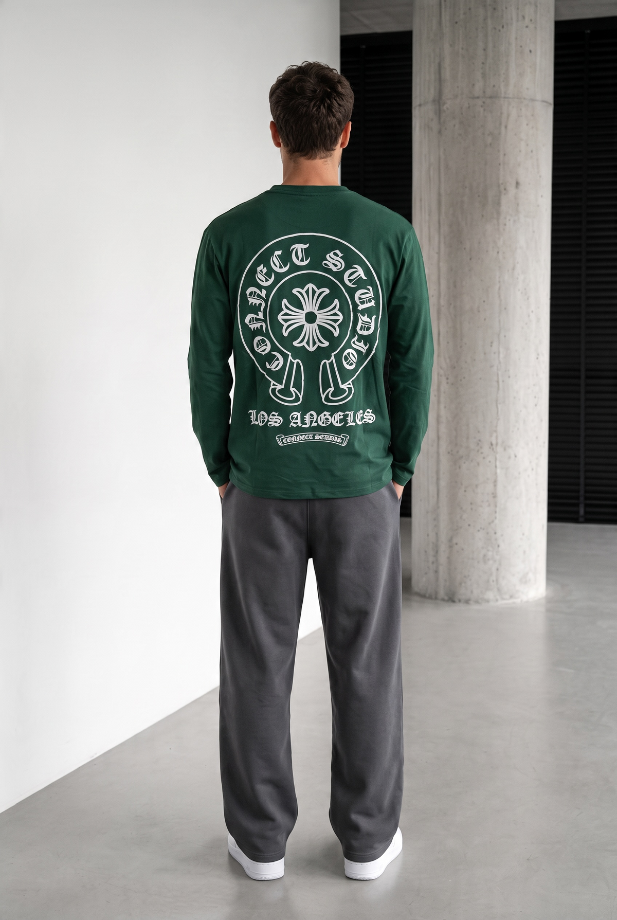 T-shirt Manches Longues “Connect Studio” – Vert