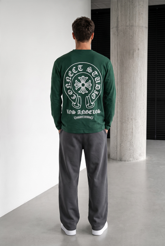 T-shirt Manches Longues “Connect Studio” – Vert