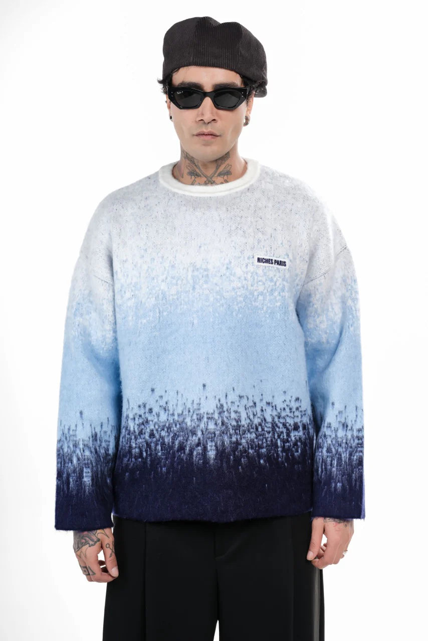 Pull Riches Paris Dégradé Bleu/ Marron