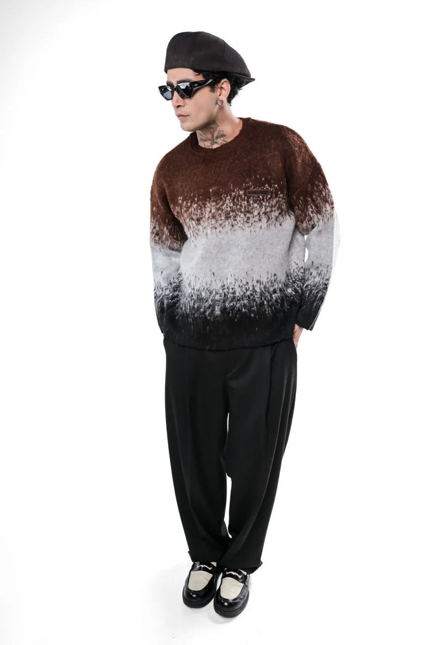 Pull Riches Paris Dégradé Bleu/ Marron