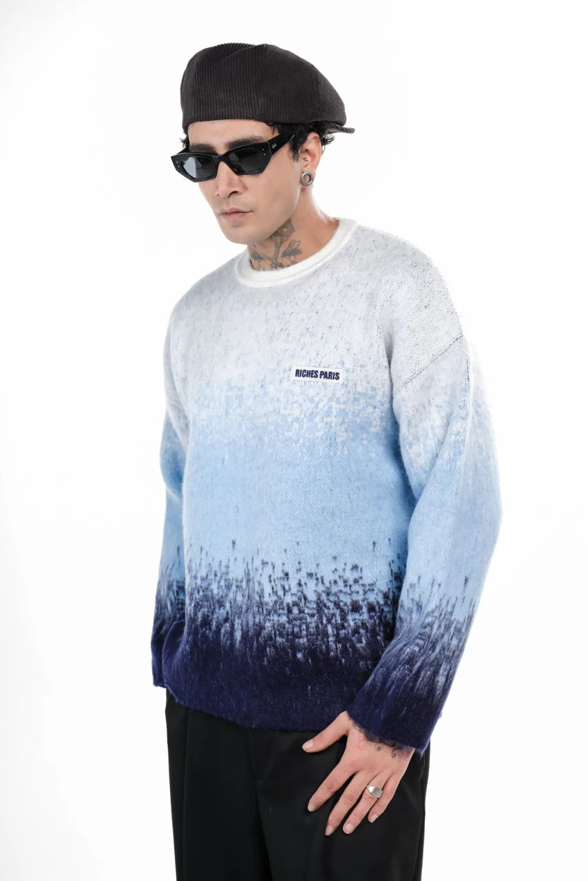 Pull Riches Paris Dégradé Bleu/ Marron