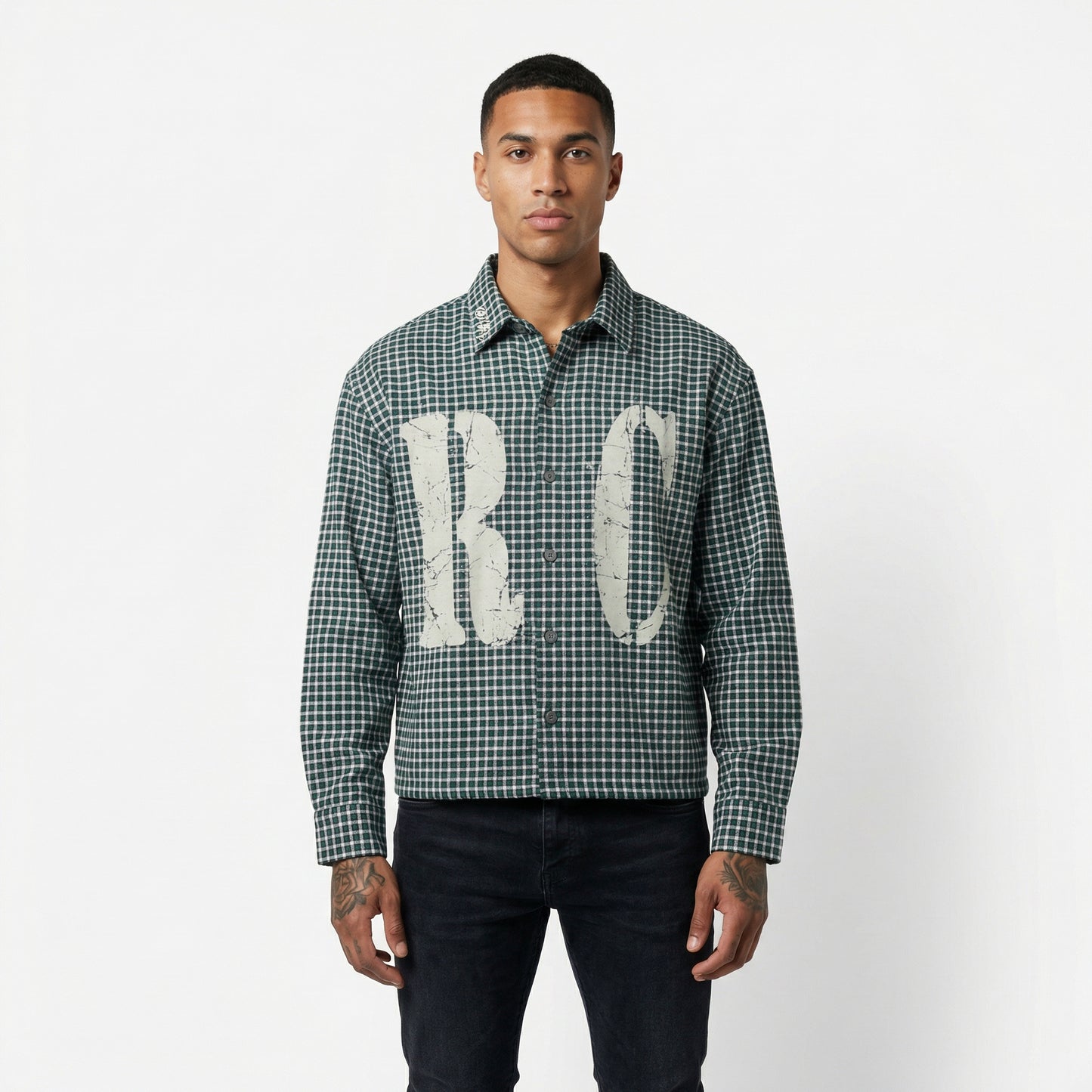 Chemise à carreaux « Riches Paris » – Graphic Letter