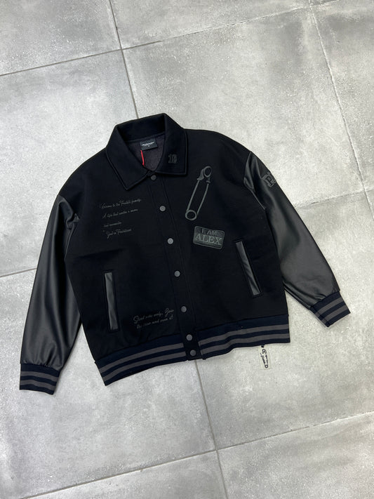 Veste College Oversize Noir/Noir